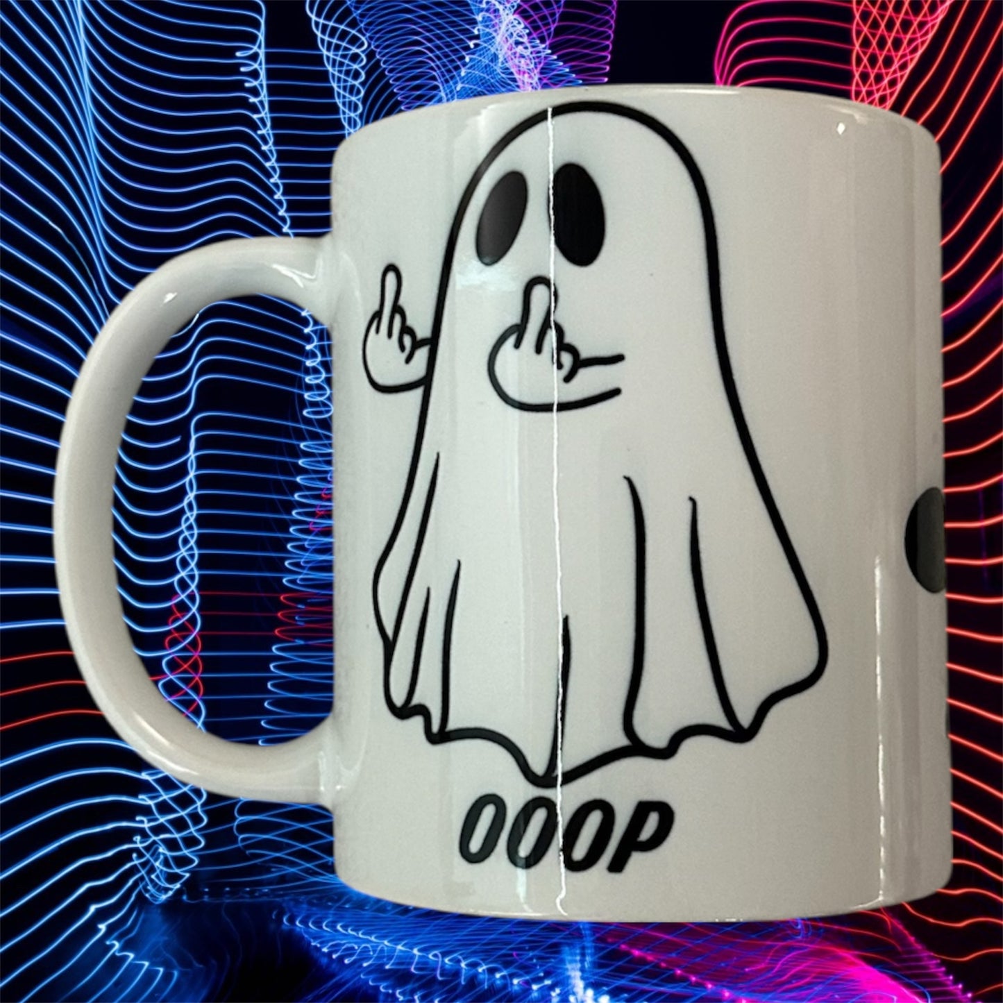OOOP Ghost Finger Mug